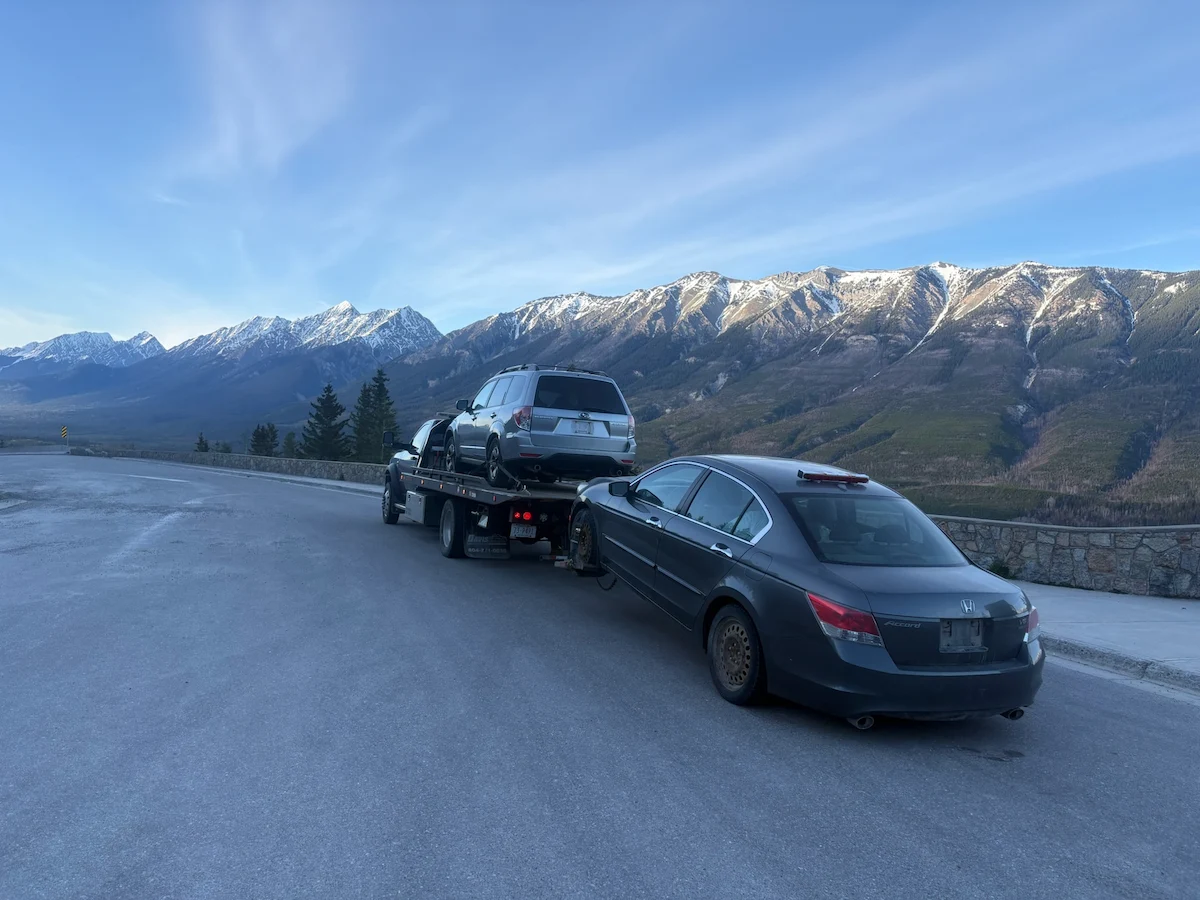 Old car sitting unused in the Bow Valley