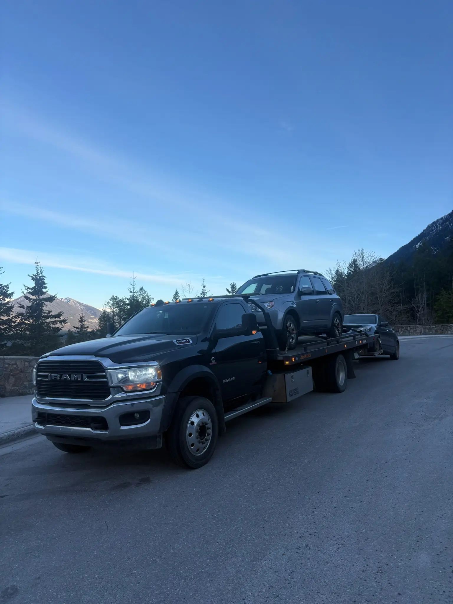 Banff Car Buyers collection truck in the Bow Valley, Alberta